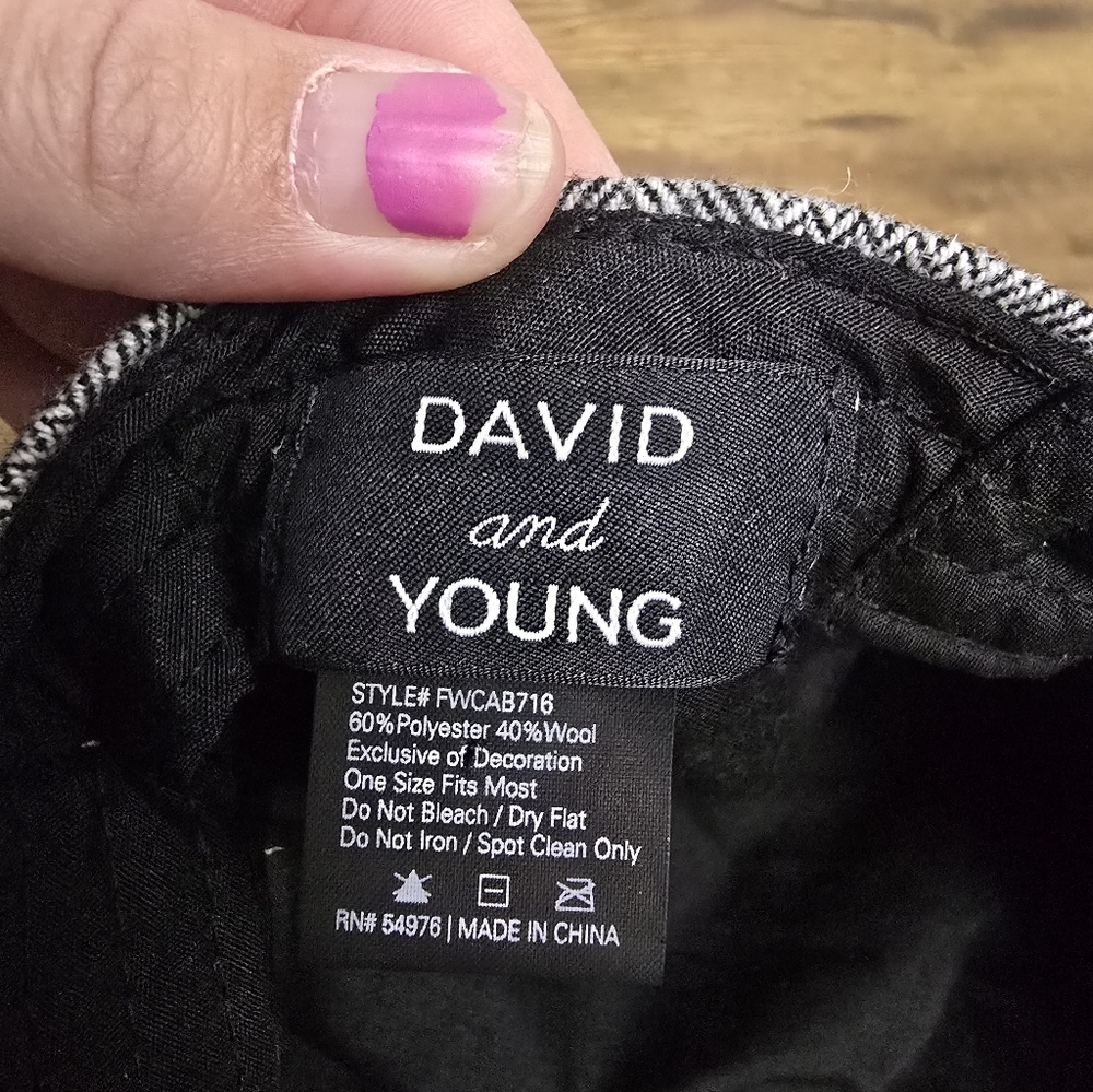 David And Young 40% Wool Gray Hat One Size - Picture 5 of 6